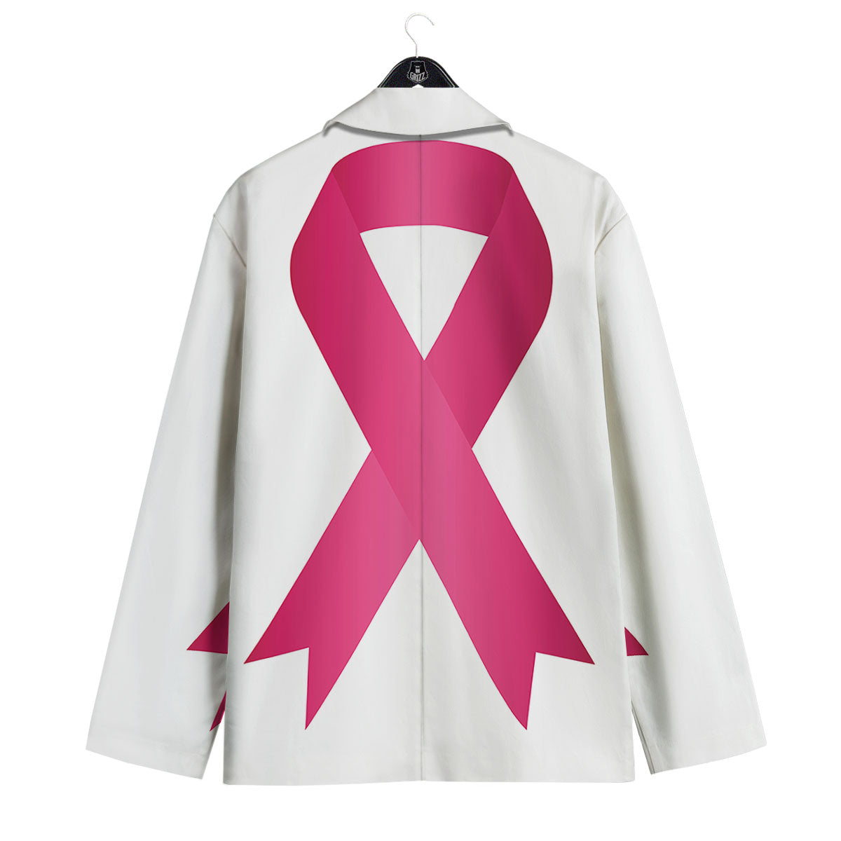 Breast Cancer White And Pink Print Men's Sport Coat-grizzshop