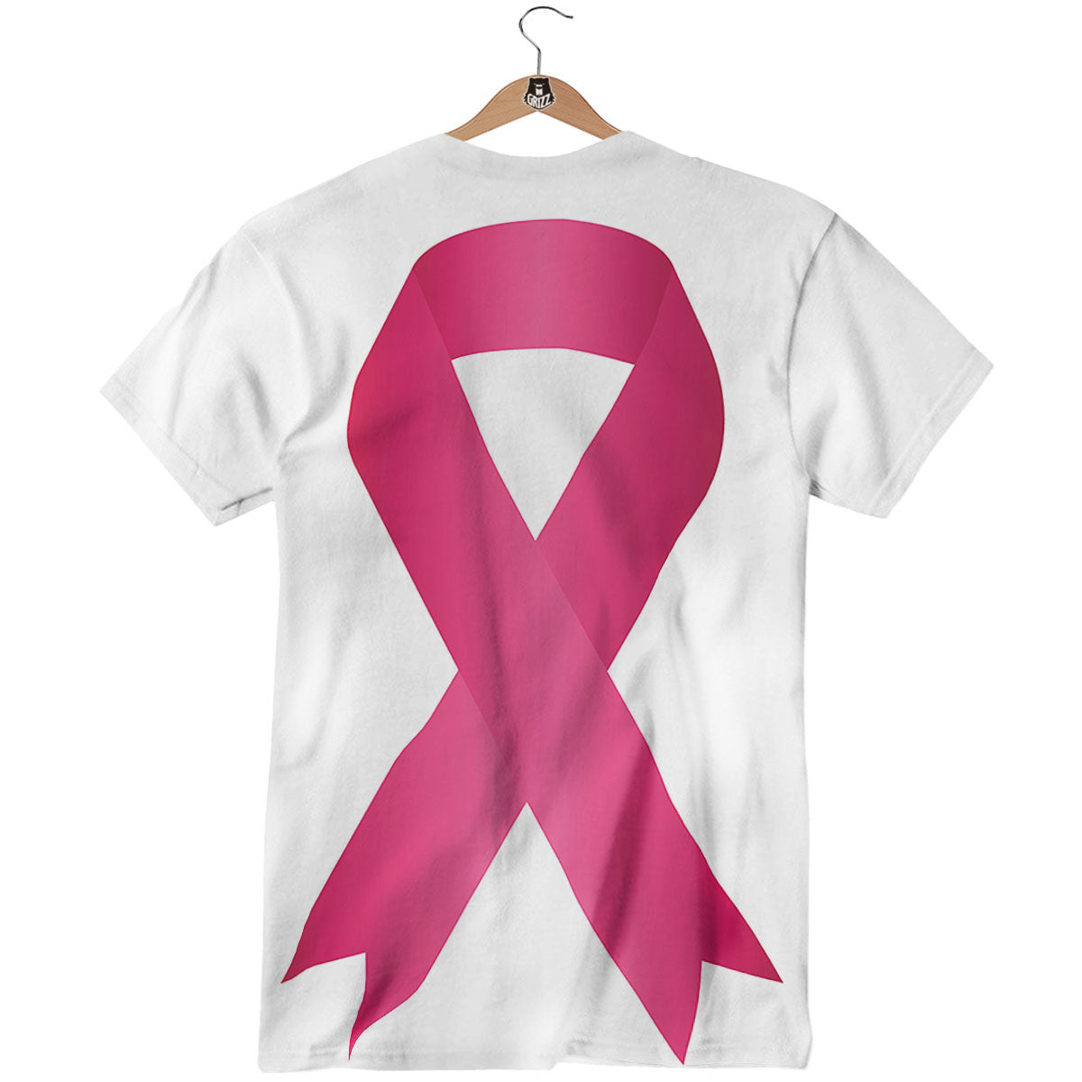 Breast Cancer White And Pink Print T-Shirt-grizzshop