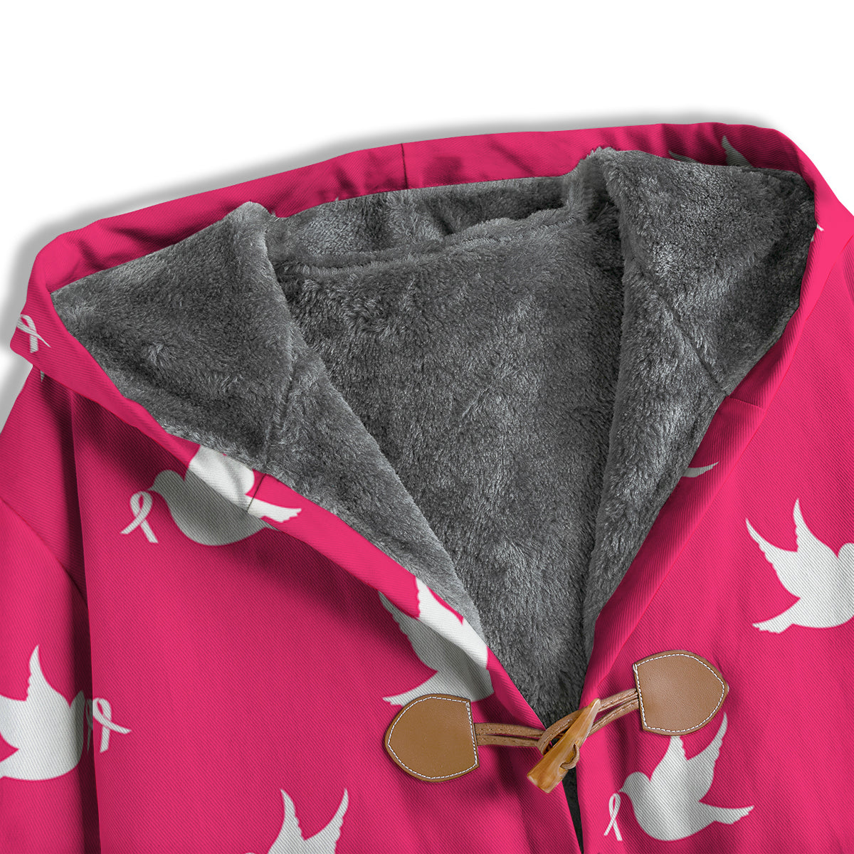 Breast Cancer White Dove Print Pattern Men's Windbreaker Jacket-grizzshop
