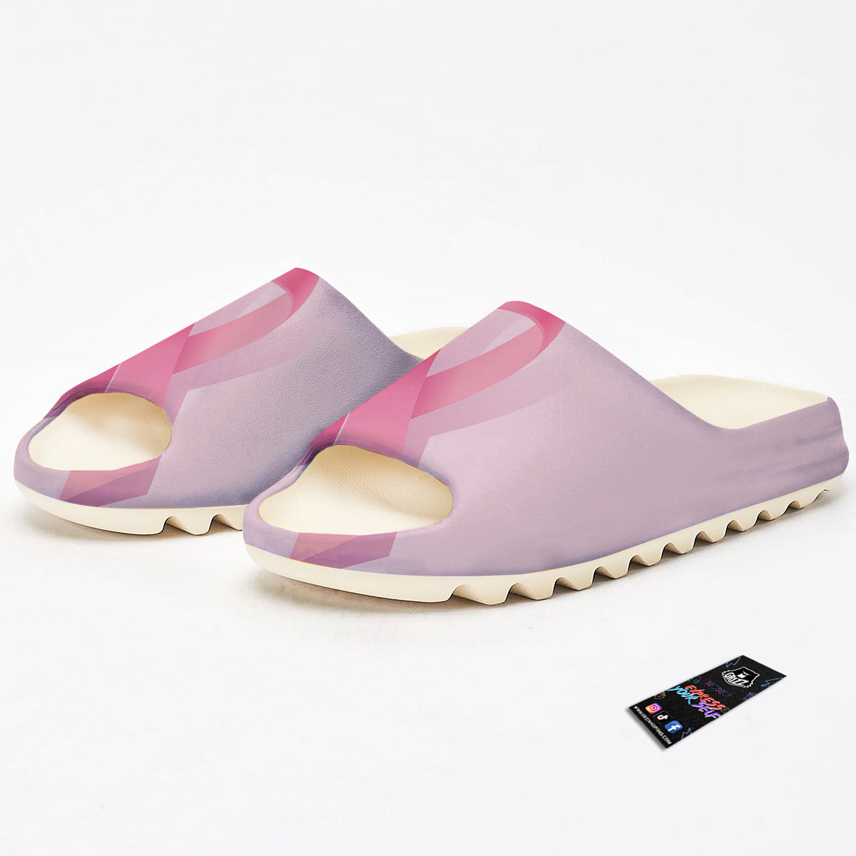 Breast Cancer Awareness Ribbon Print Sandals-grizzshop