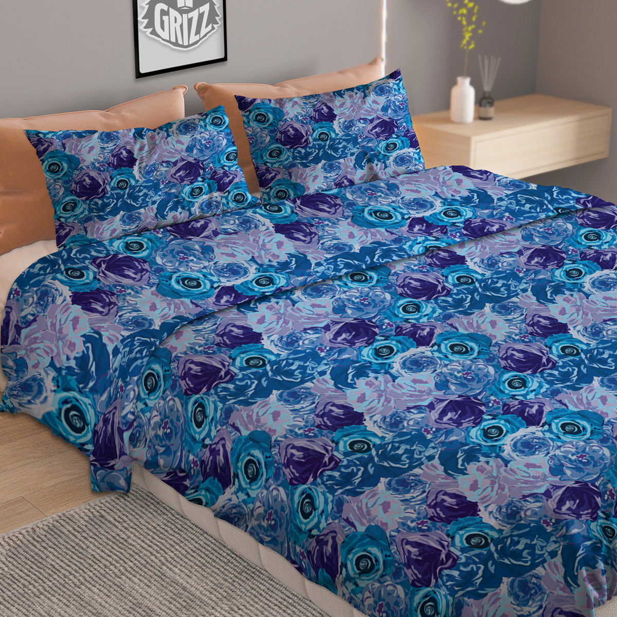 Burning Fire Flame Print Duvet Cover Bedding Set