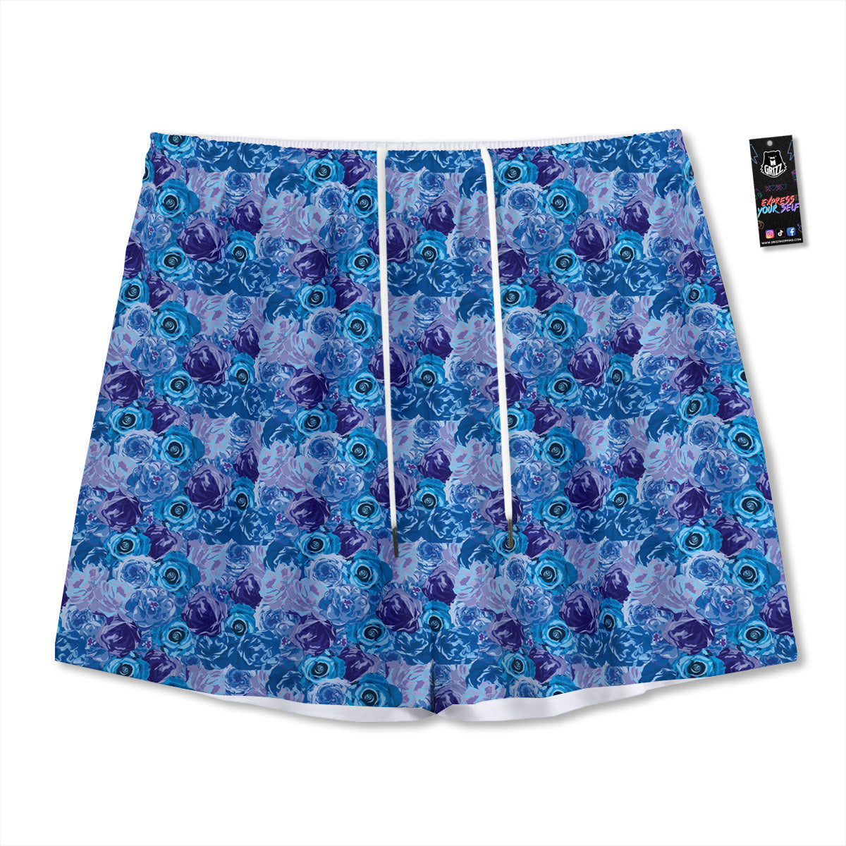 Burning Fire Flame Print Mesh Shorts