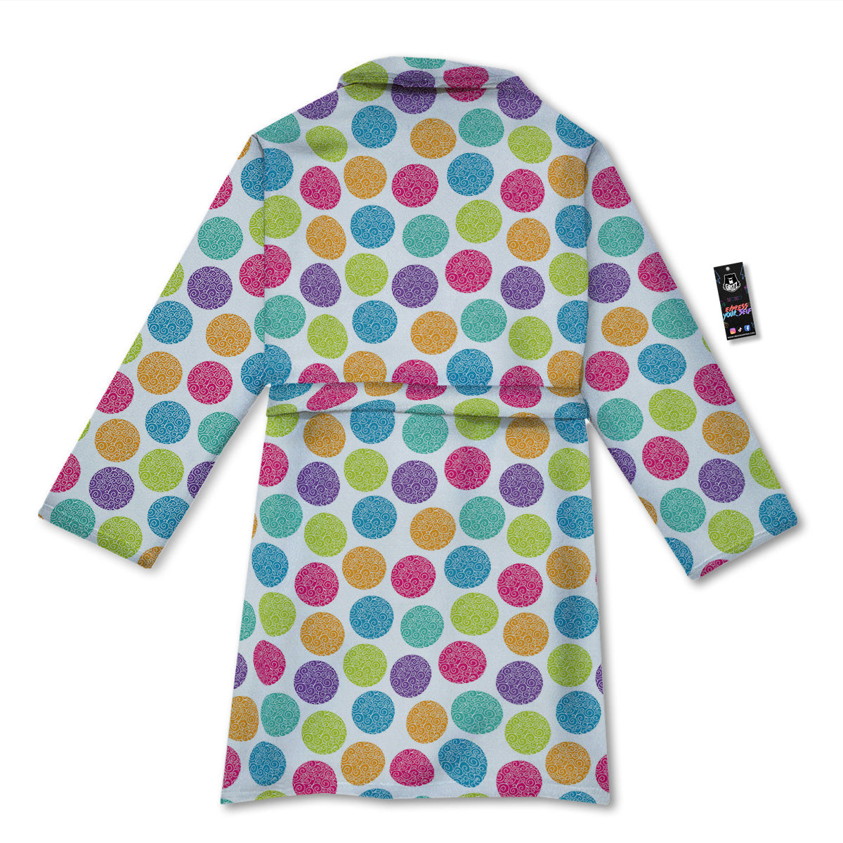 Bright Polka Dot Colorful Print Pattern Bathrobe-grizzshop