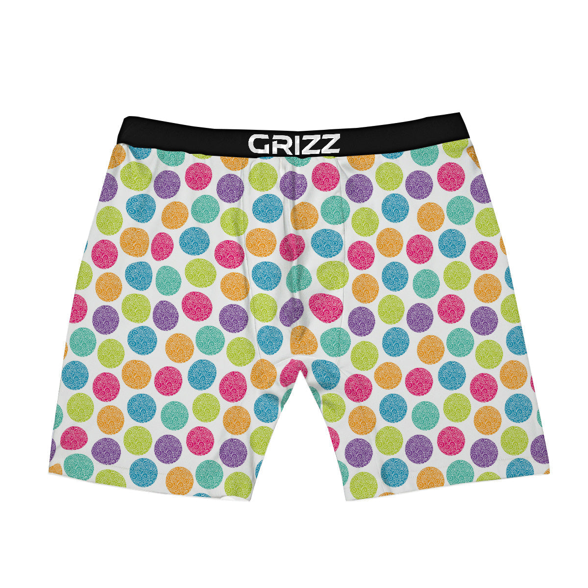 Bright Polka Dot Colorful Print Pattern Boxer Briefs-grizzshop