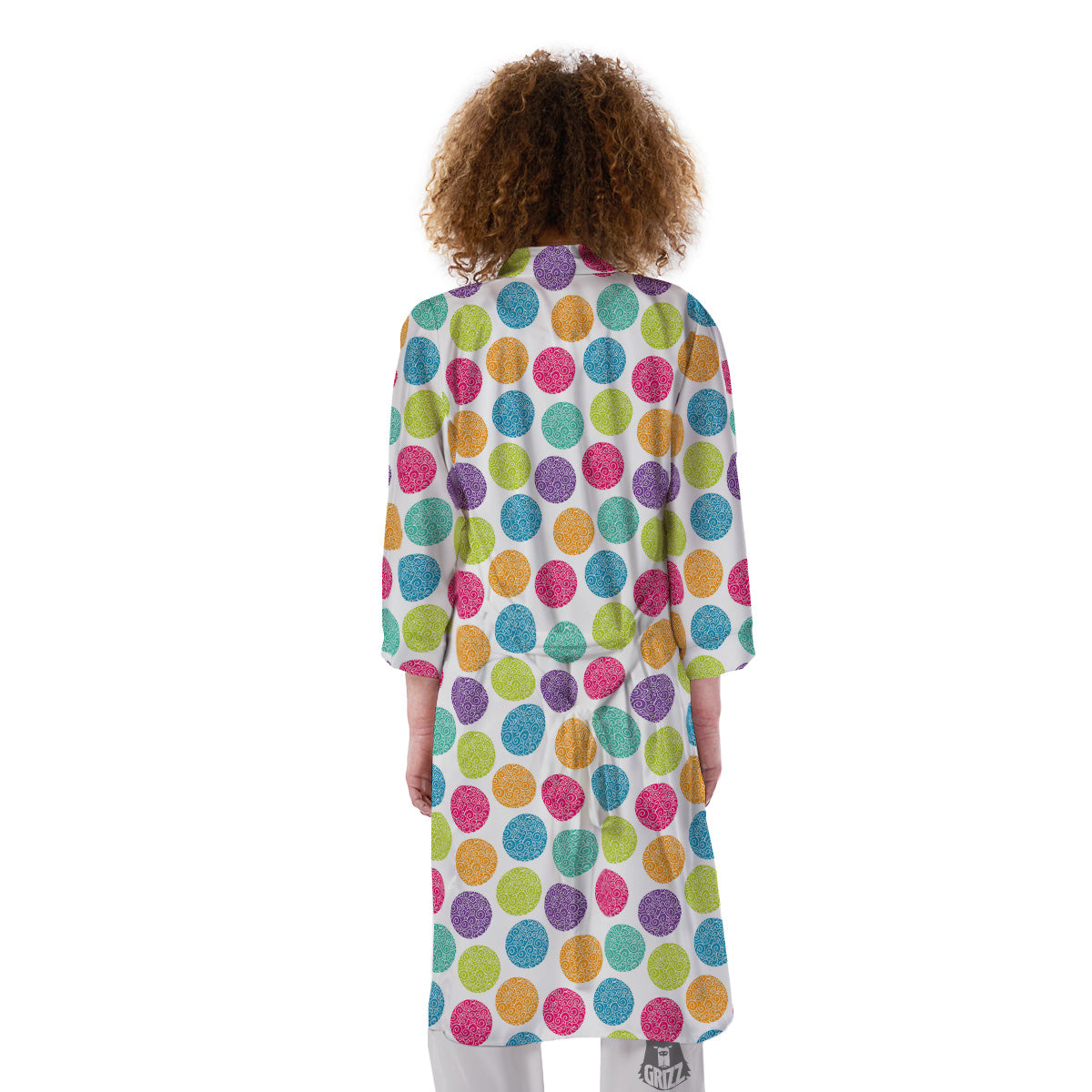 Bright Polka Dot Colorful Print Pattern Kimono-grizzshop