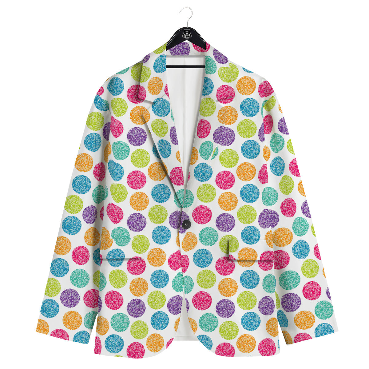 Bright Polka Dot Colorful Print Pattern Men's Sport Coat-grizzshop