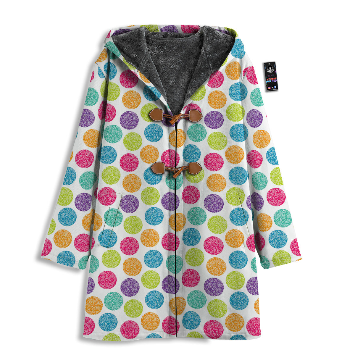 Bright Polka Dot Colorful Print Pattern Men's Windbreaker Jacket-grizzshop
