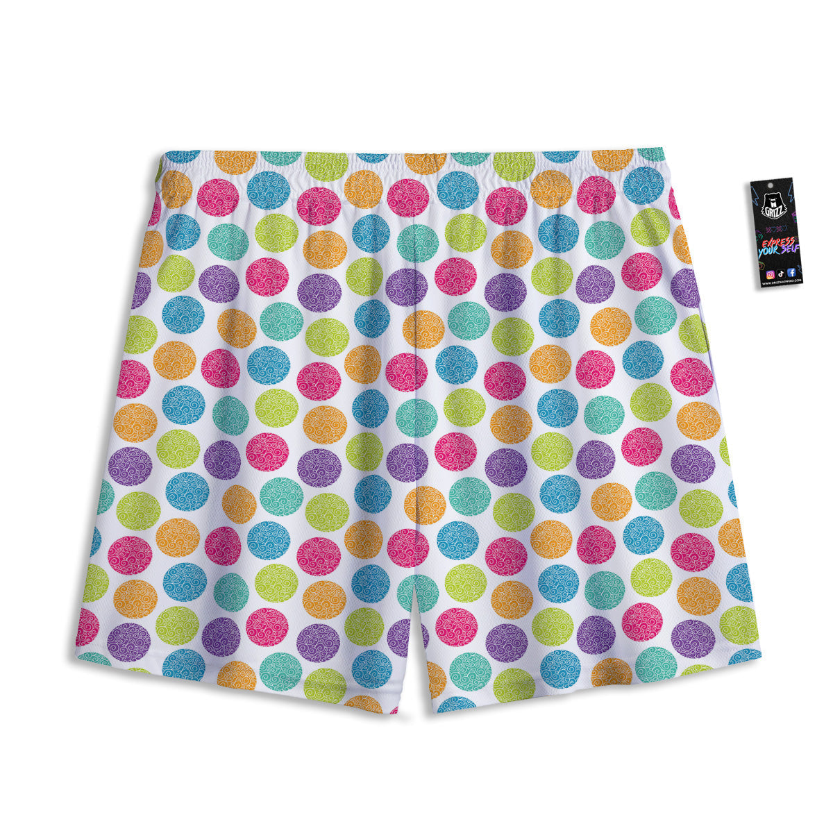 Dracula Fang Print Mesh Shorts