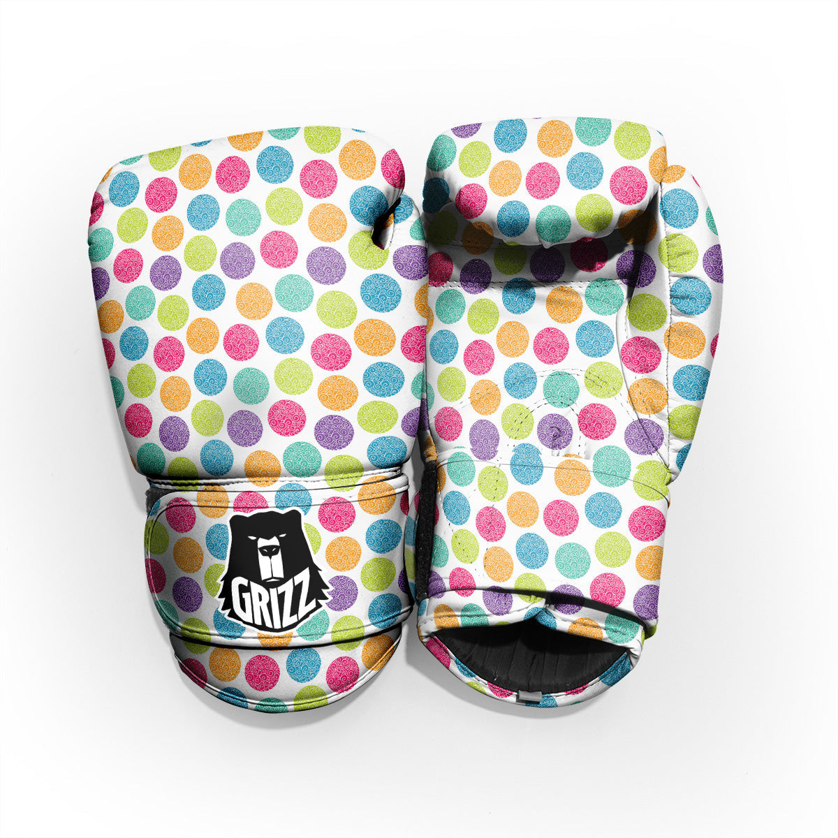 Bright Polka Dot Colorful Print Pattern Pro Boxing Glove