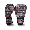 British Pattern Print Boxing Gloves-grizzshop