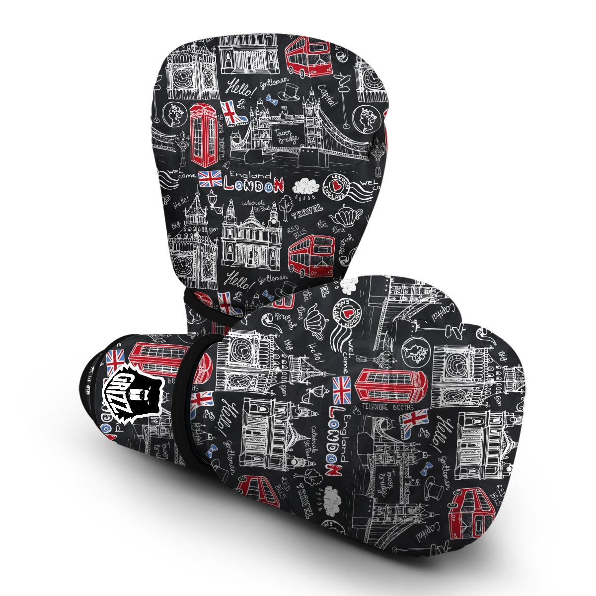 British Pattern Print Boxing Gloves-grizzshop