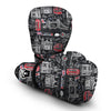 British Pattern Print Boxing Gloves-grizzshop