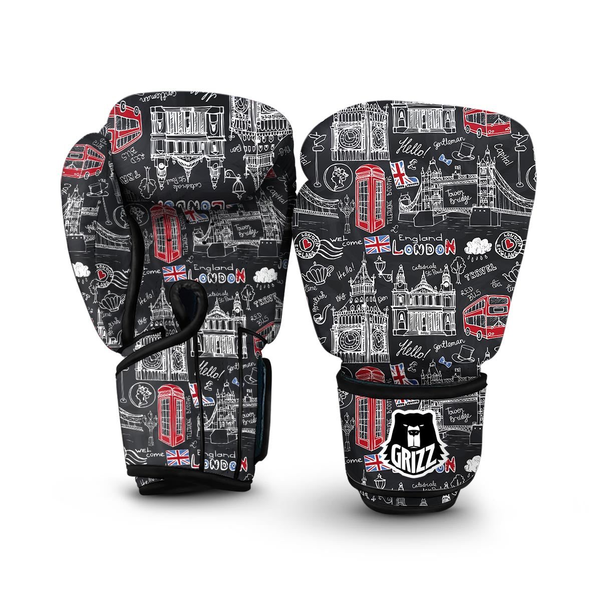 British Pattern Print Boxing Gloves-grizzshop