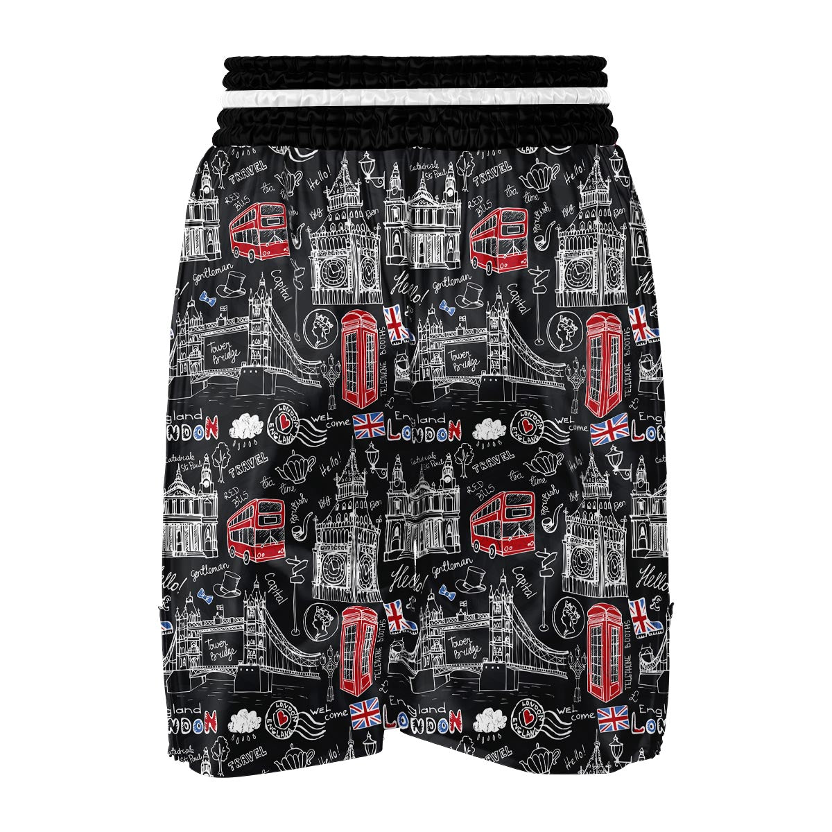 British Pattern Print Boxing Shorts-grizzshop