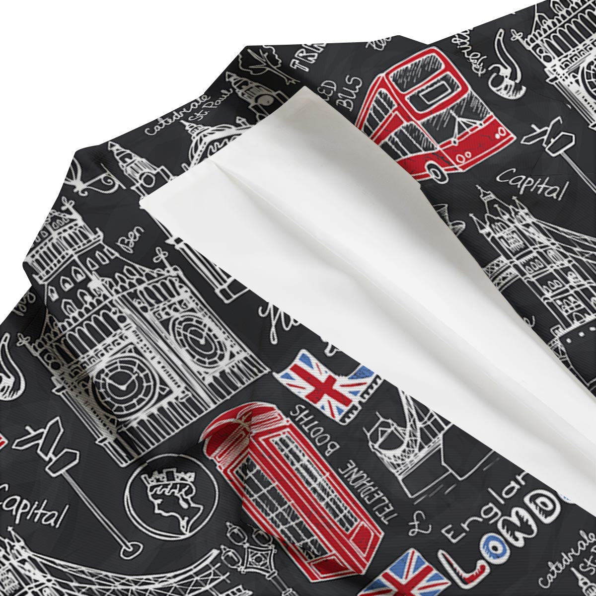 British Pattern Print Men's Blazer-grizzshop