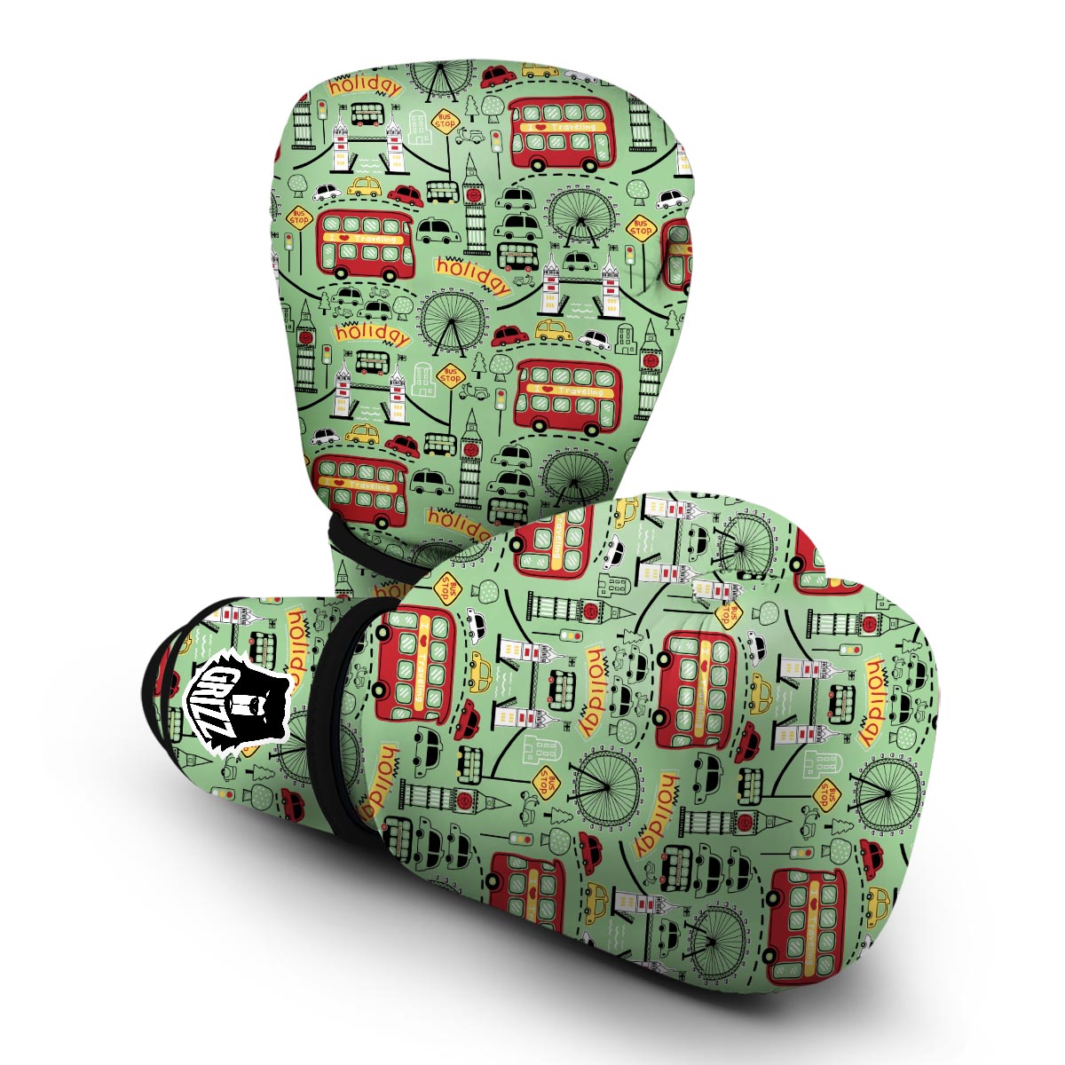 British Print Pattern Boxing Gloves-grizzshop