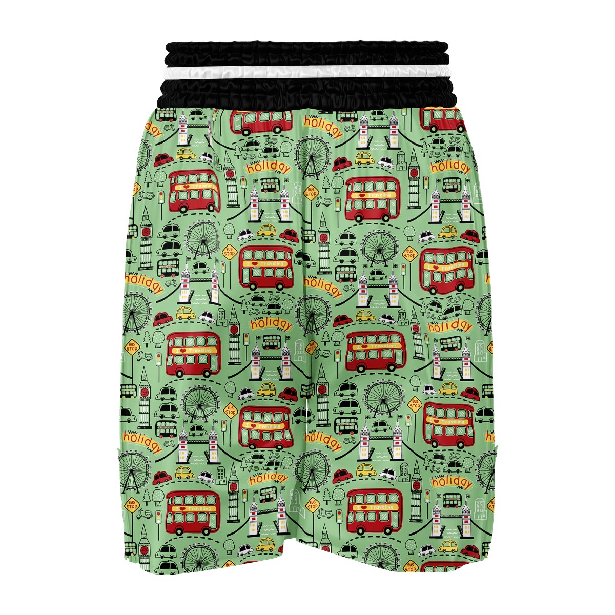 British Print Pattern Boxing Shorts-grizzshop