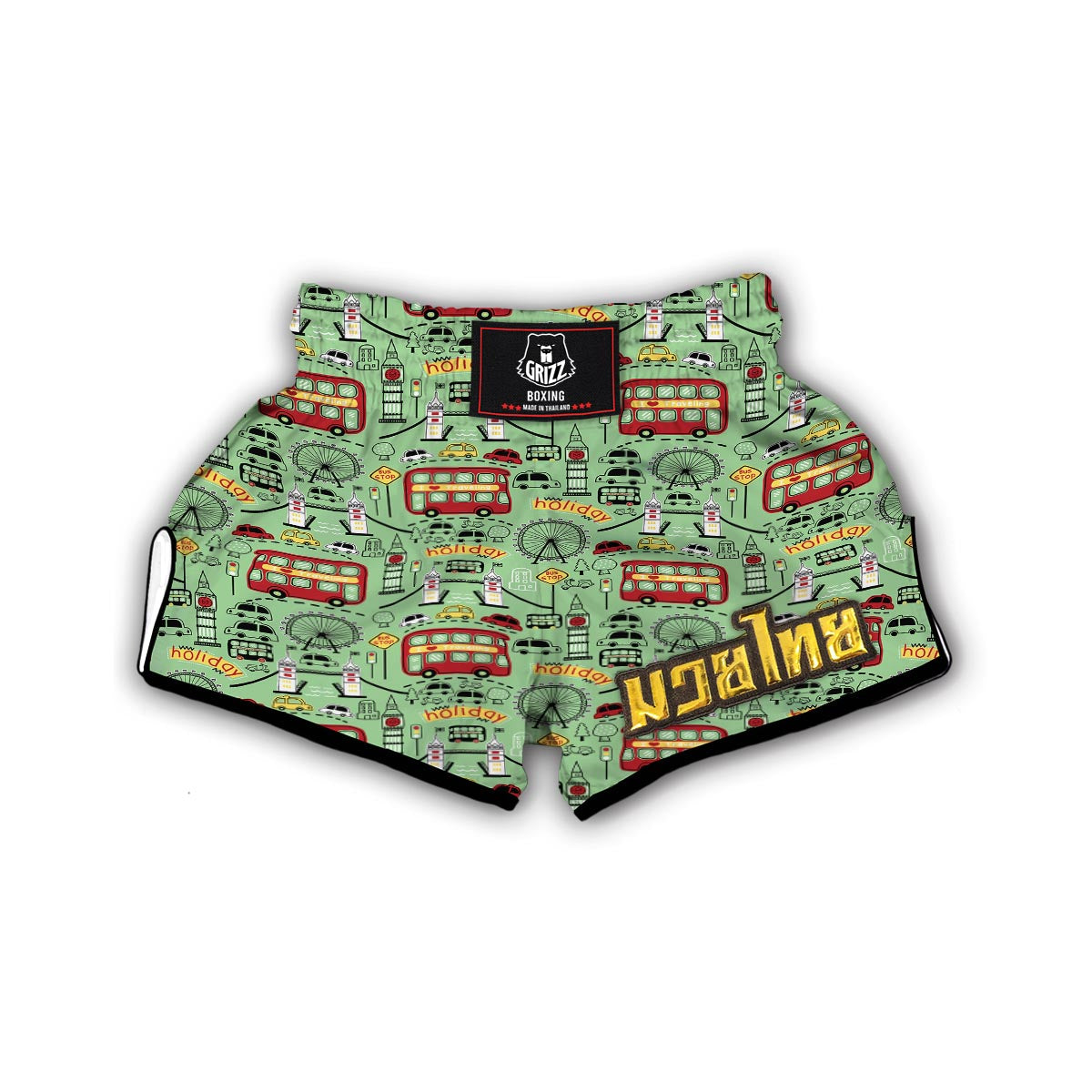 British Print Pattern Muay Thai Boxing Shorts-grizzshop