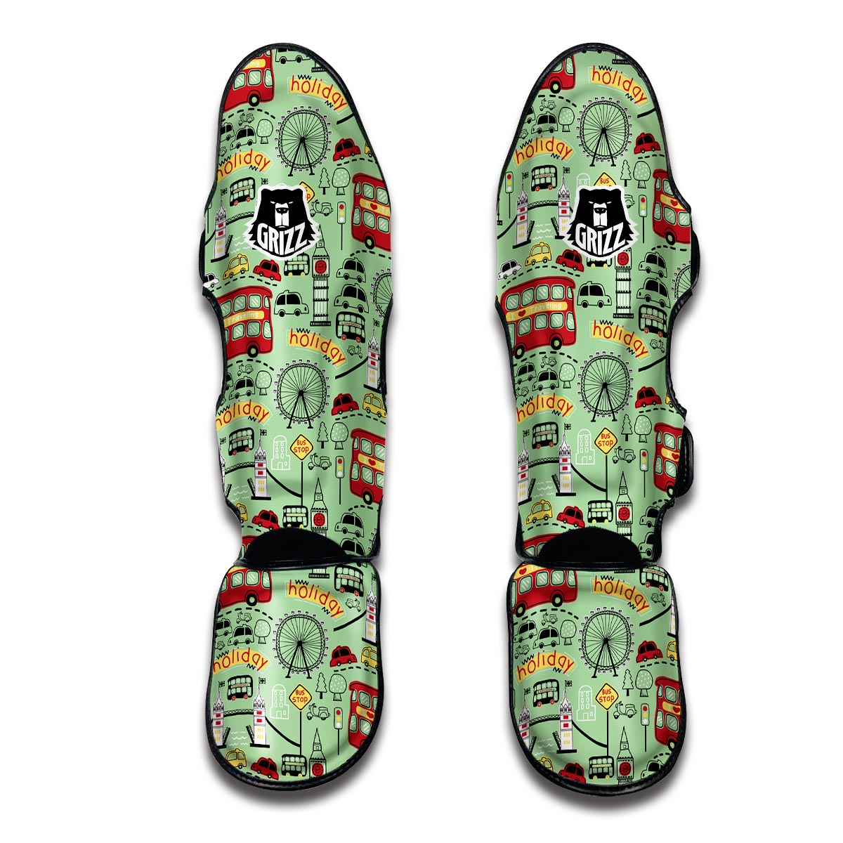 British Print Pattern Muay Thai Shin Guards-grizzshop