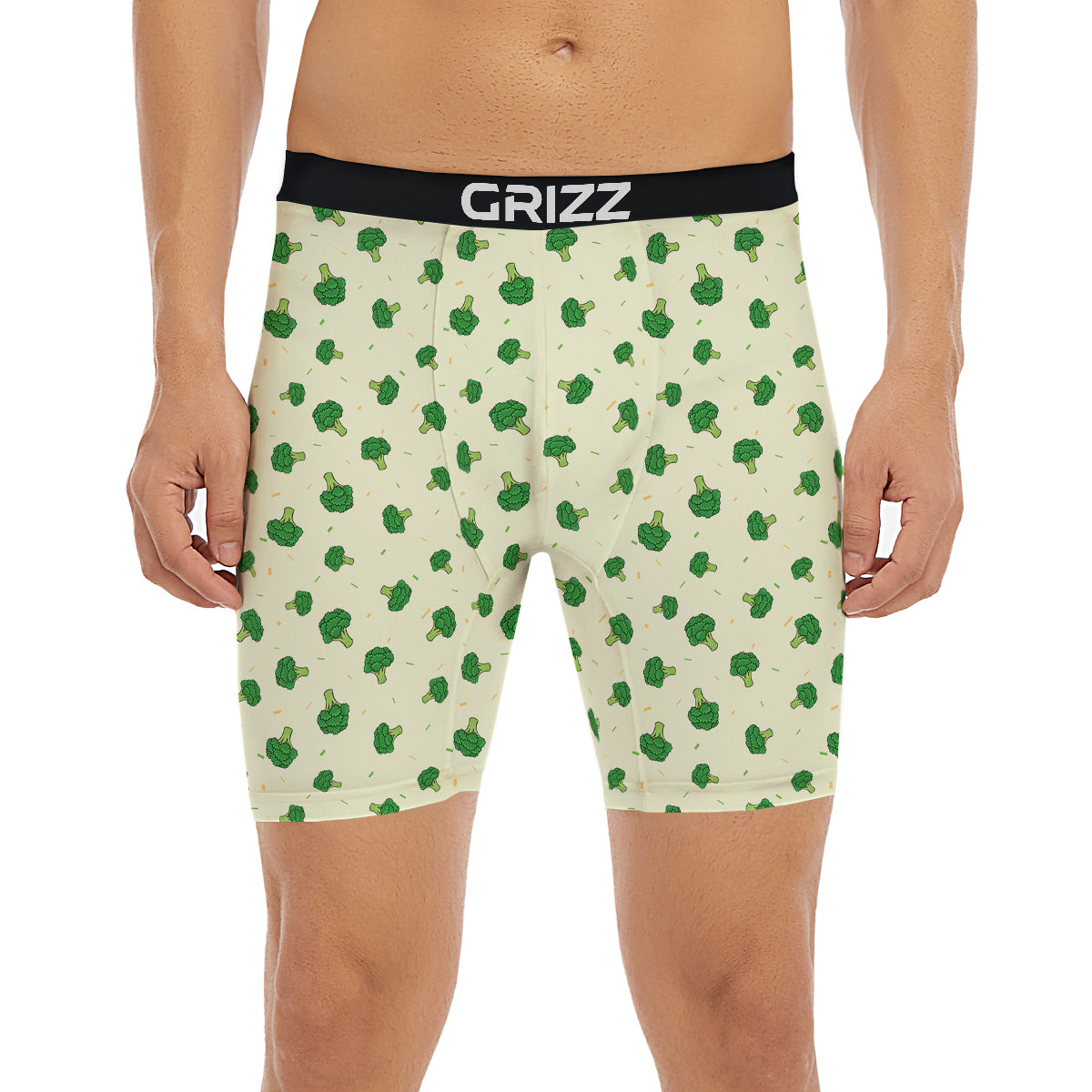 Broccoli Green Print Pattern Boxer Briefs-grizzshop