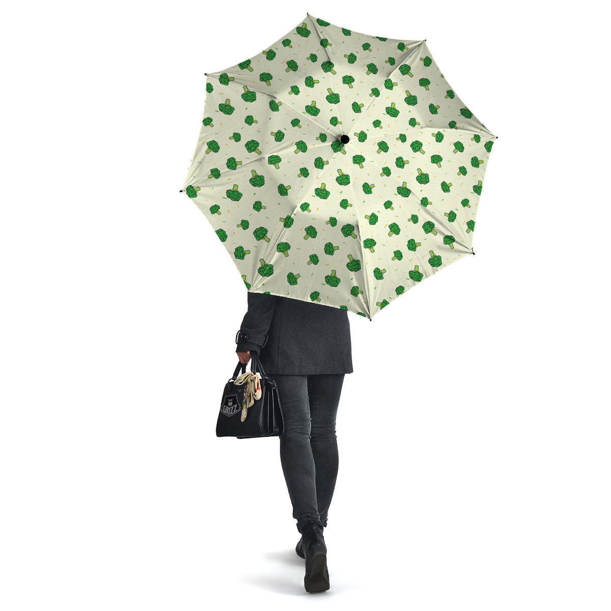 Broccoli Green Print Pattern Umbrella-grizzshop
