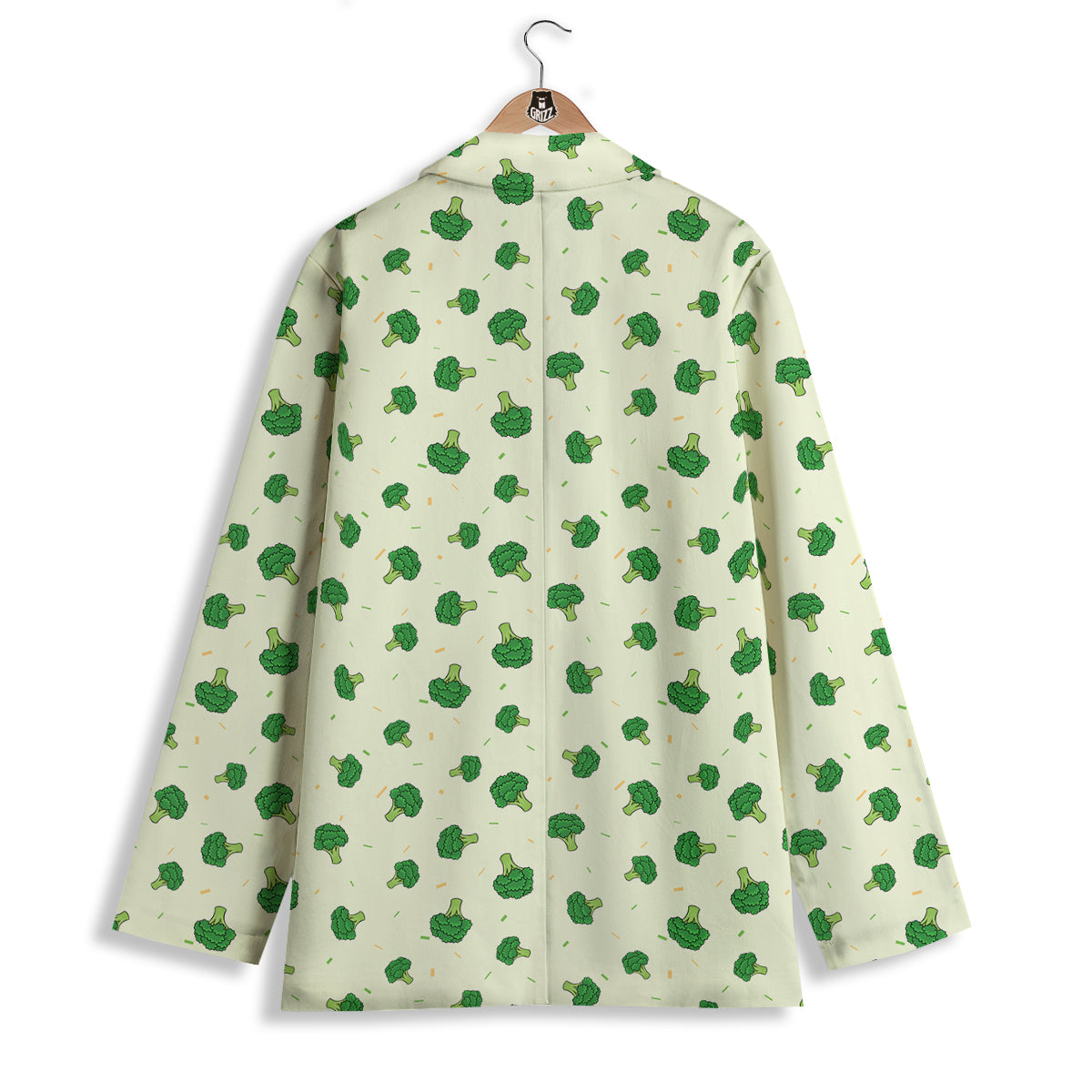 Broccoli Green Print Pattern Women's Blazer-grizzshop