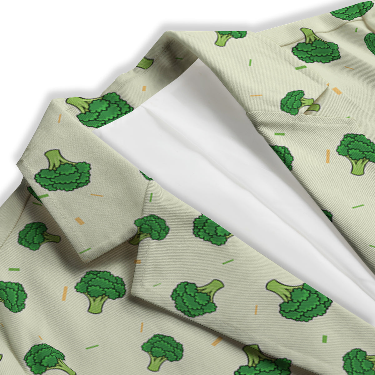 Broccoli Green Print Pattern Women's Blazer-grizzshop