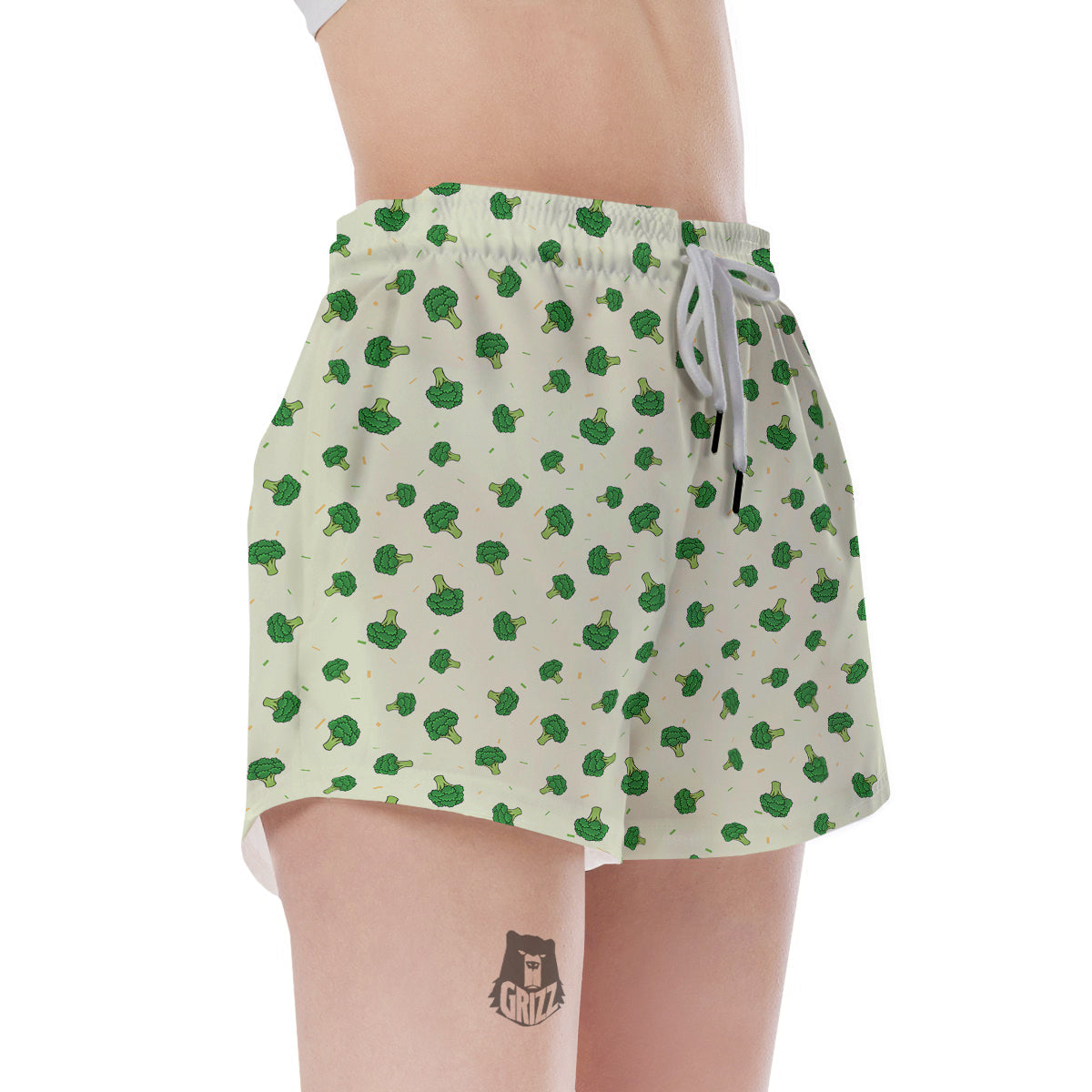 Broccoli Green Print Pattern Women's Shorts-grizzshop