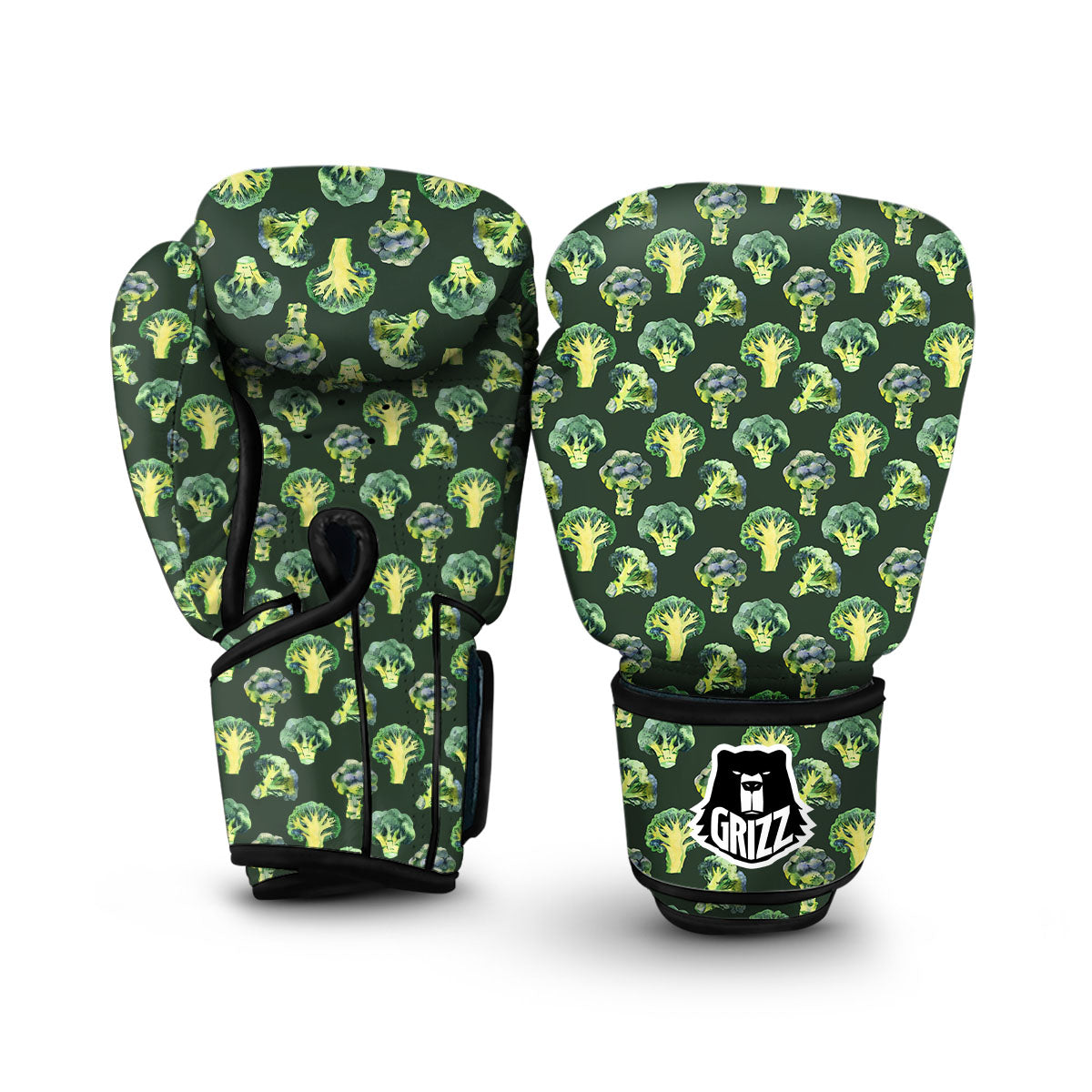 Broccoli Print Boxing Gloves-grizzshop