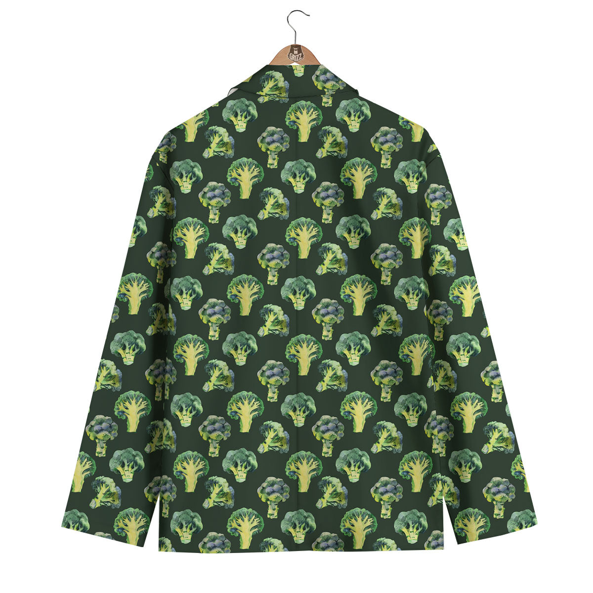 Broccoli Print Men's Blazer-grizzshop