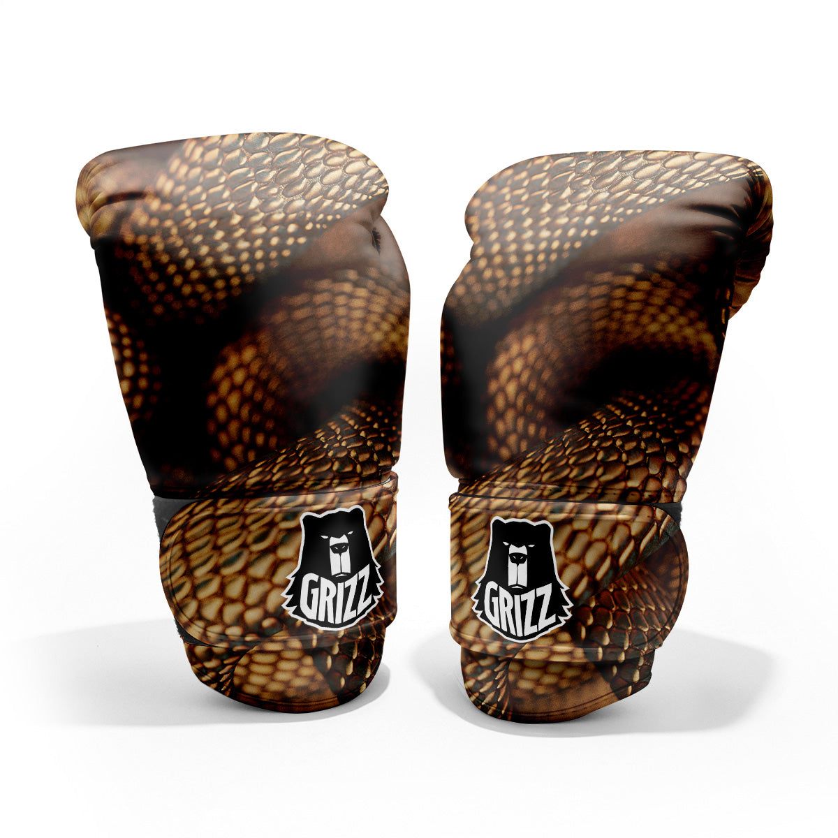 Bronze Snake Print Pro Boxing Glove