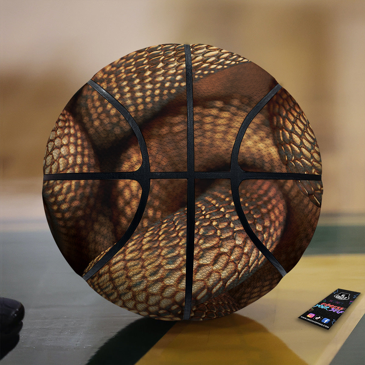 Bronze Snake Print Basketball