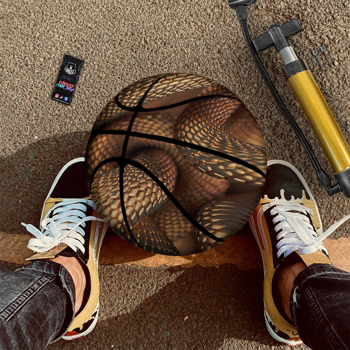 Bronze Snake Print Basketball