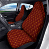 Brown Acorn Print Pattern Car Seat Covers-grizzshop