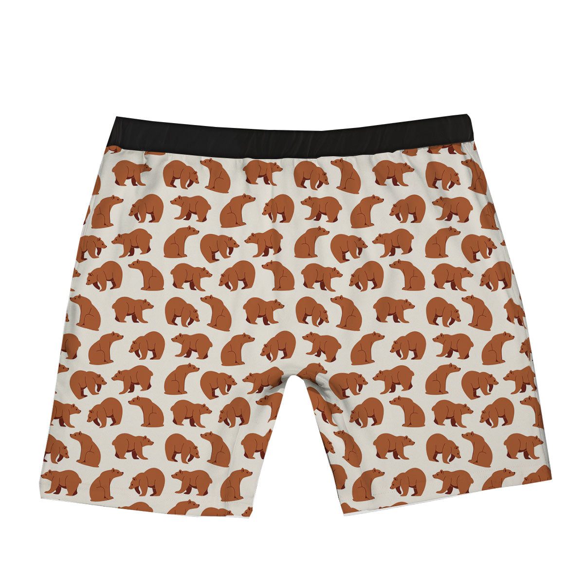 Brown Bear Cute Print Pattern Boxer Briefs-grizzshop