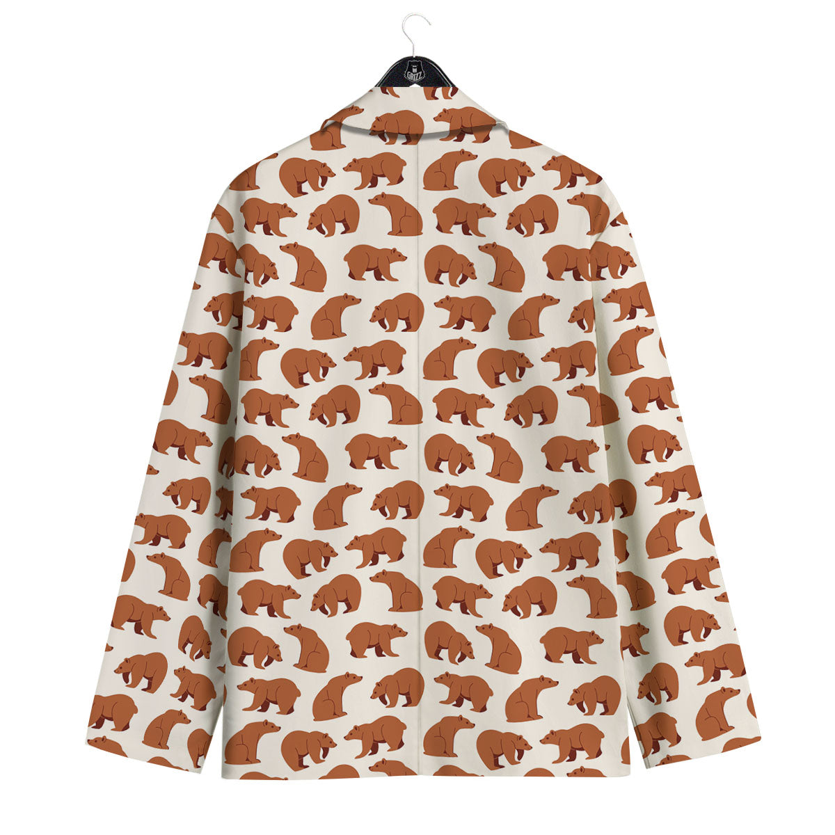Brown Bear Cute Print Pattern Men's Sport Coat-grizzshop