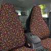 Brown Candy Sprinkles Sweet Print Pattern Car Seat Covers-grizzshop