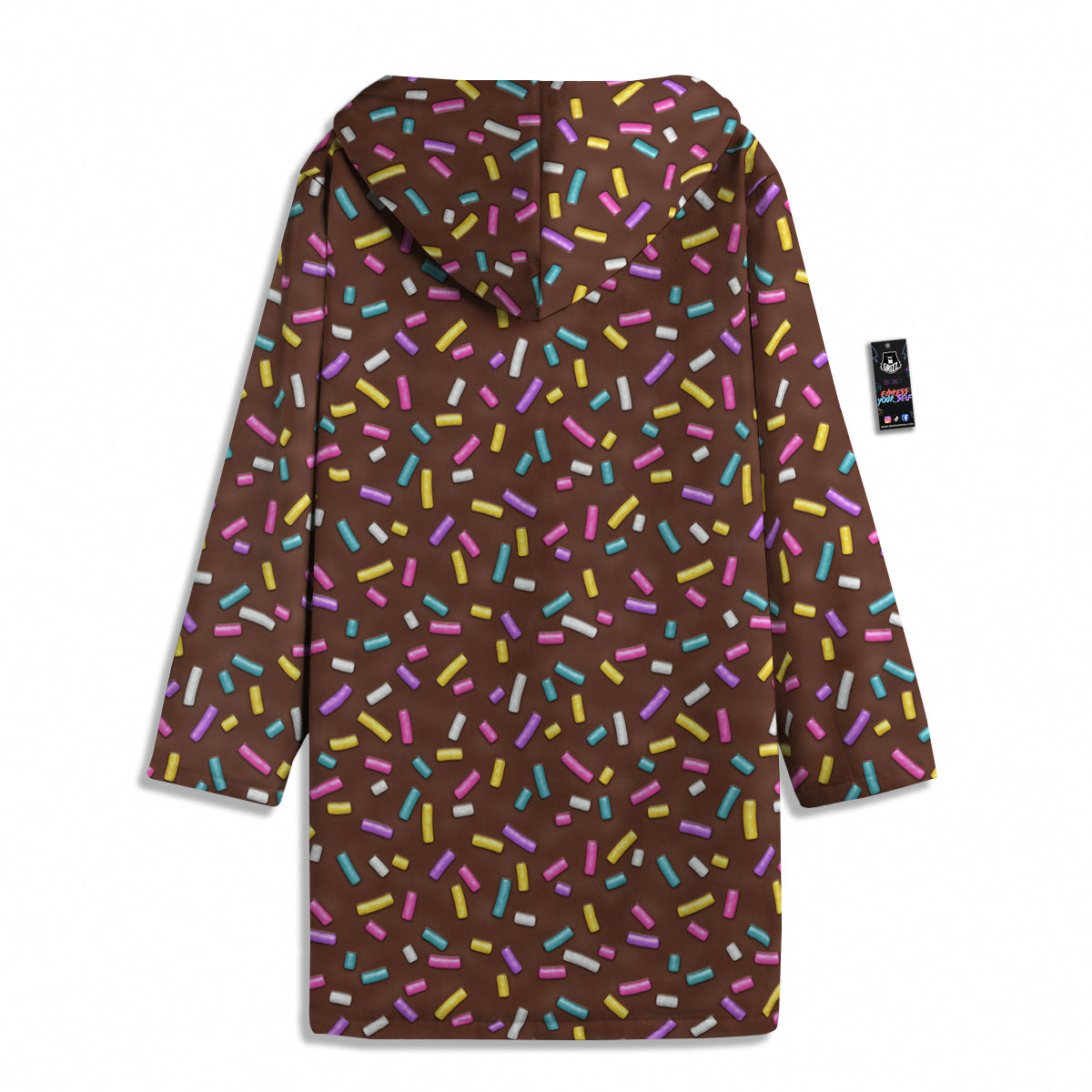 Brown Candy Sprinkles Sweet Print Pattern Men's Windbreaker Jacket-grizzshop