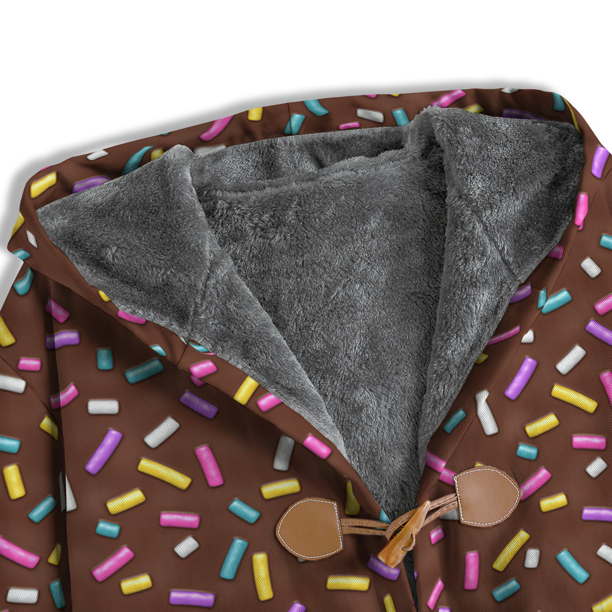 Brown Candy Sprinkles Sweet Print Pattern Men's Windbreaker Jacket-grizzshop