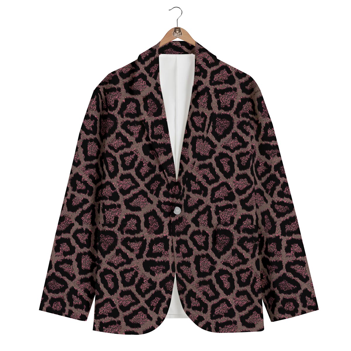 Brown Cheetah Leopard Pattern Print Men's Blazer-grizzshop