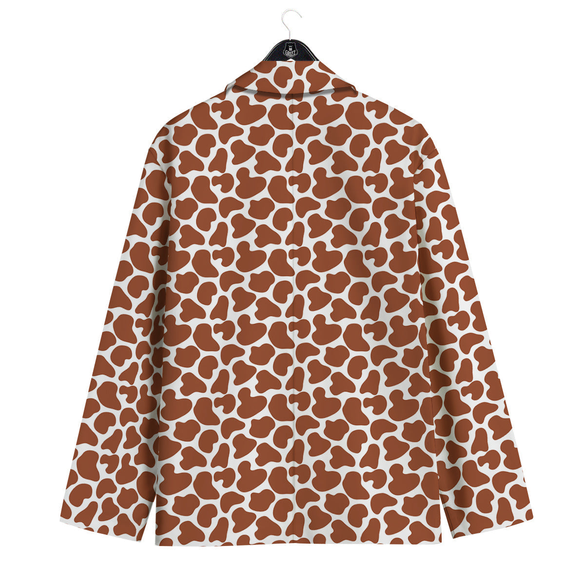 Brown Chocolate And White Cow Print Men's Sport Coat-grizzshop