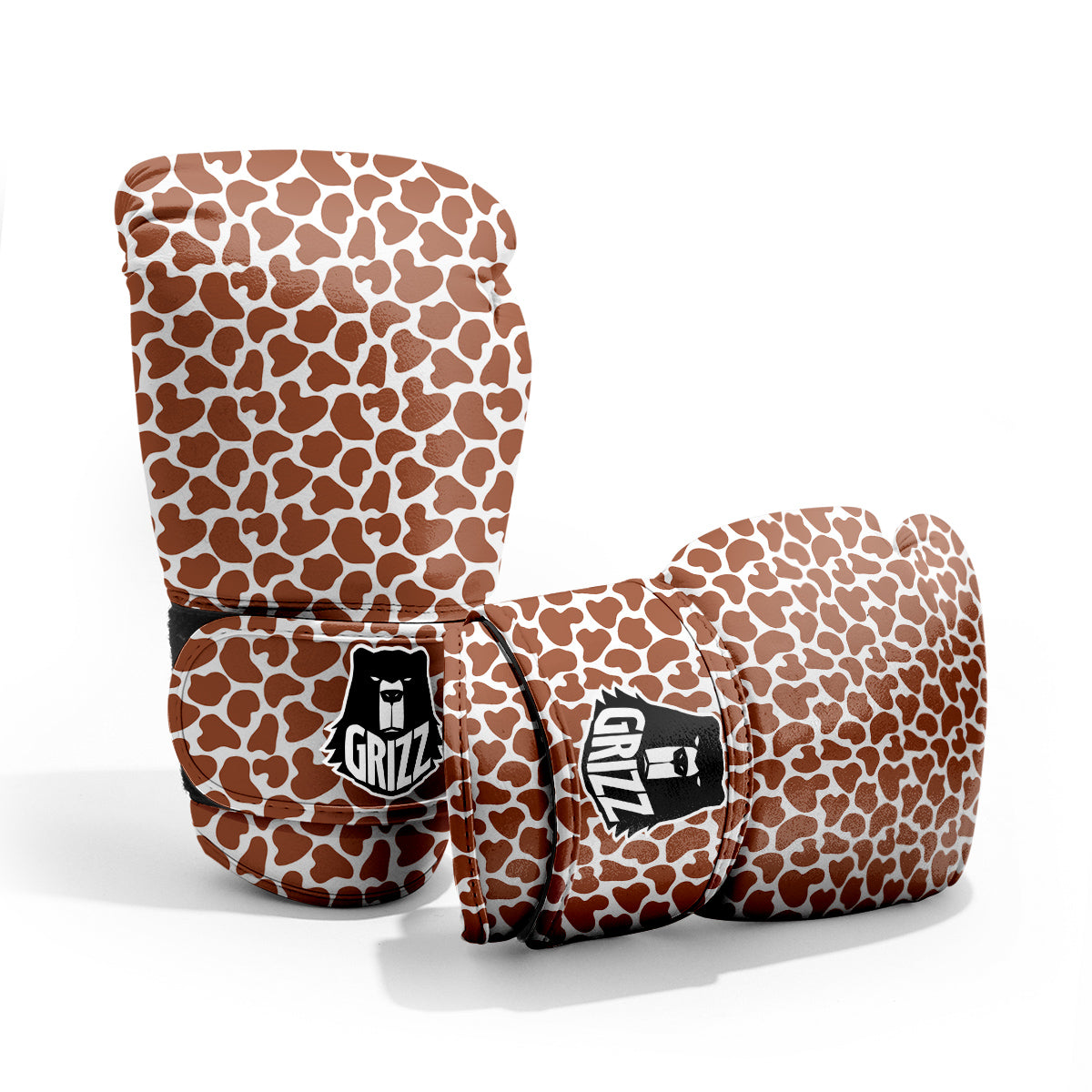 Brown Chocolate And White Cow Print Pro Boxing Glove