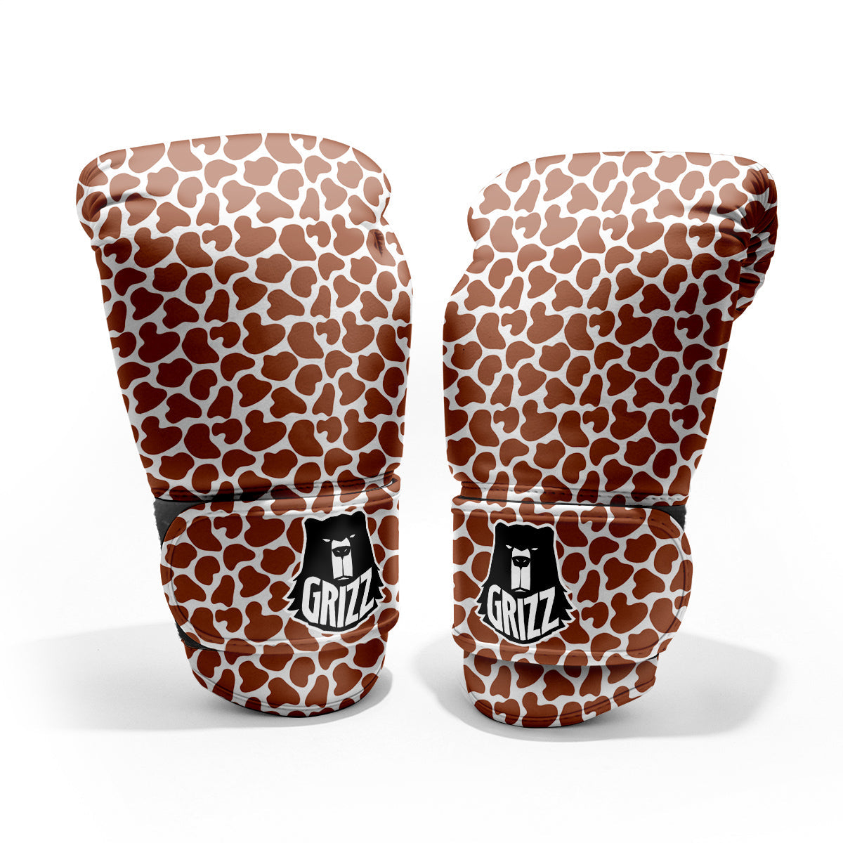Brown Chocolate And White Cow Print Pro Boxing Glove
