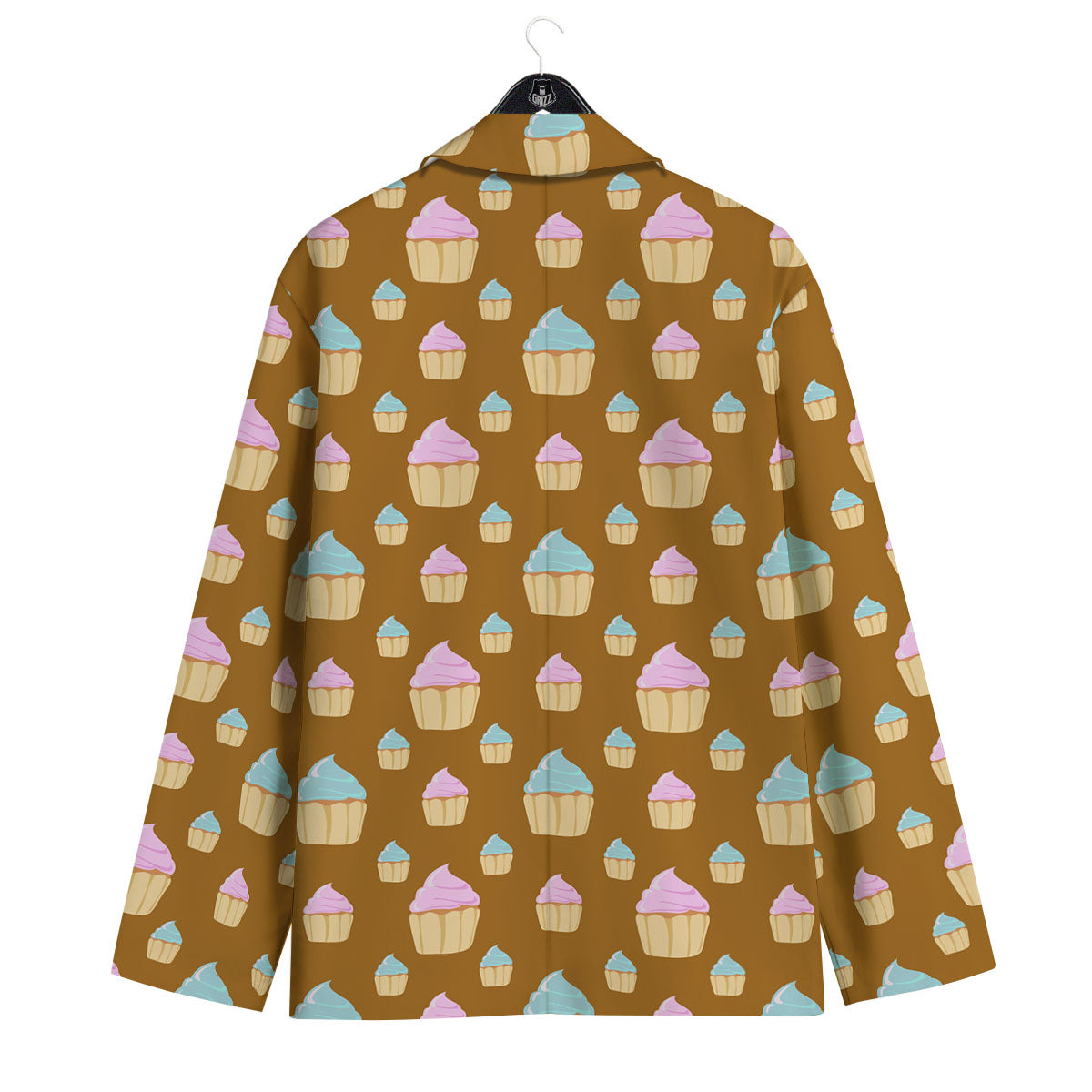 Brown Cupcake Pastel Print Pattern Men's Sport Coat-grizzshop