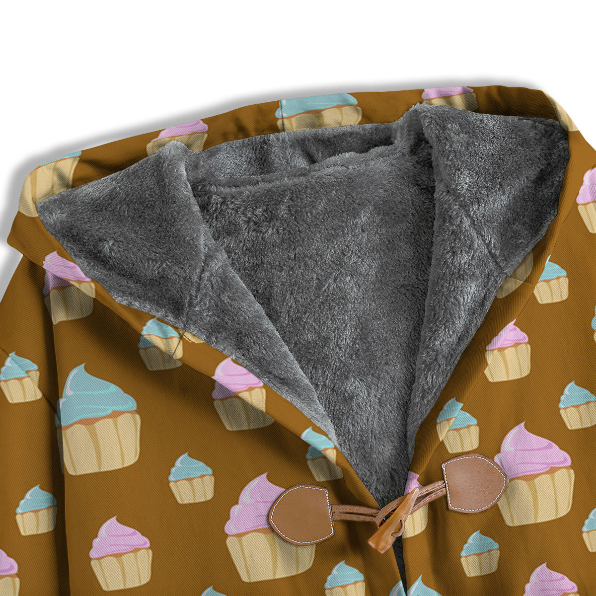 Brown Cupcake Pastel Print Pattern Men's Windbreaker Jacket-grizzshop
