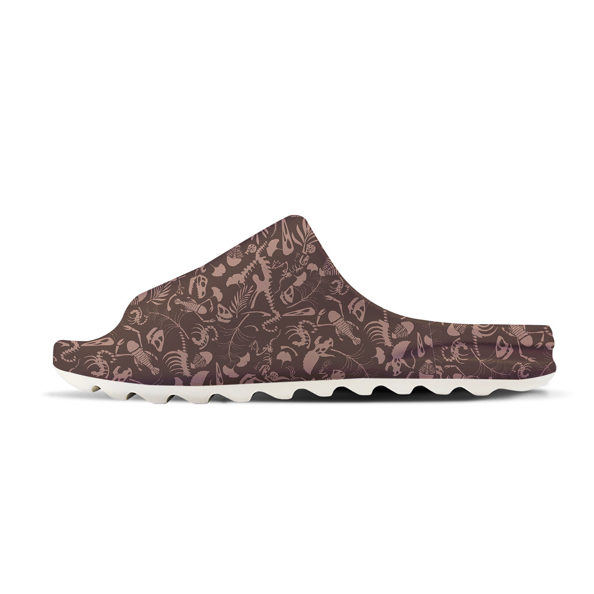 Brown Fossil Print Pattern Sandals-grizzshop