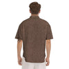 Brown Glitter Artwork Print Men's Short Sleeve Shirts-grizzshop