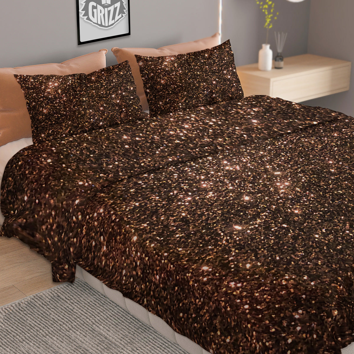 Cabbage Green Print Duvet Cover Bedding Set