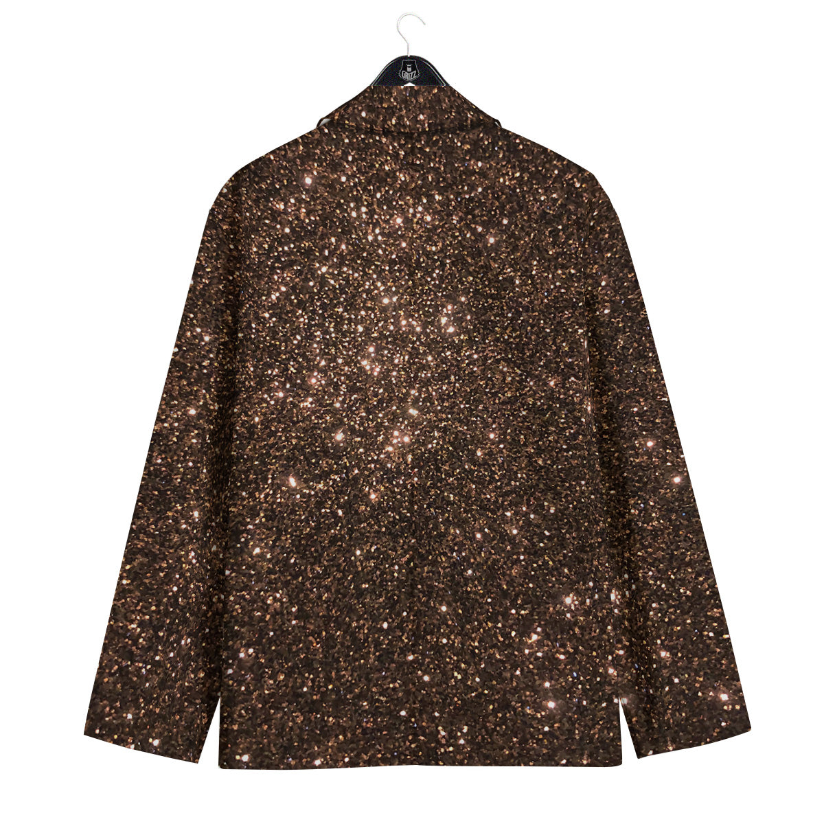 Brown Glitter Print Men's Sport Coat-grizzshop