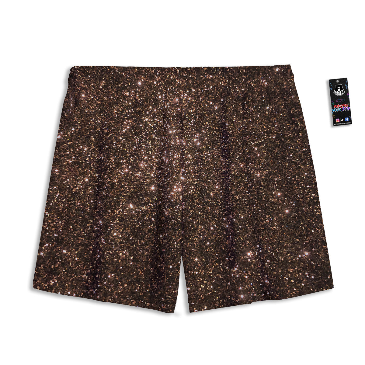 Cabbage Green Print Mesh Shorts